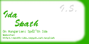 ida spath business card